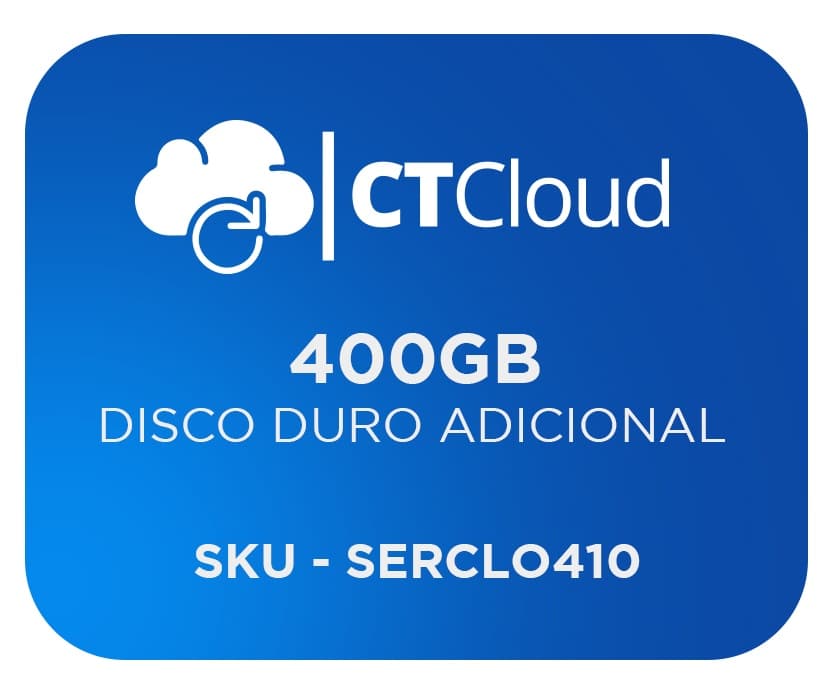 Servidor Virtual en la Nube CT Cloud NCST400 - Servicio de Nube, Servidor Virtual, 400 GB