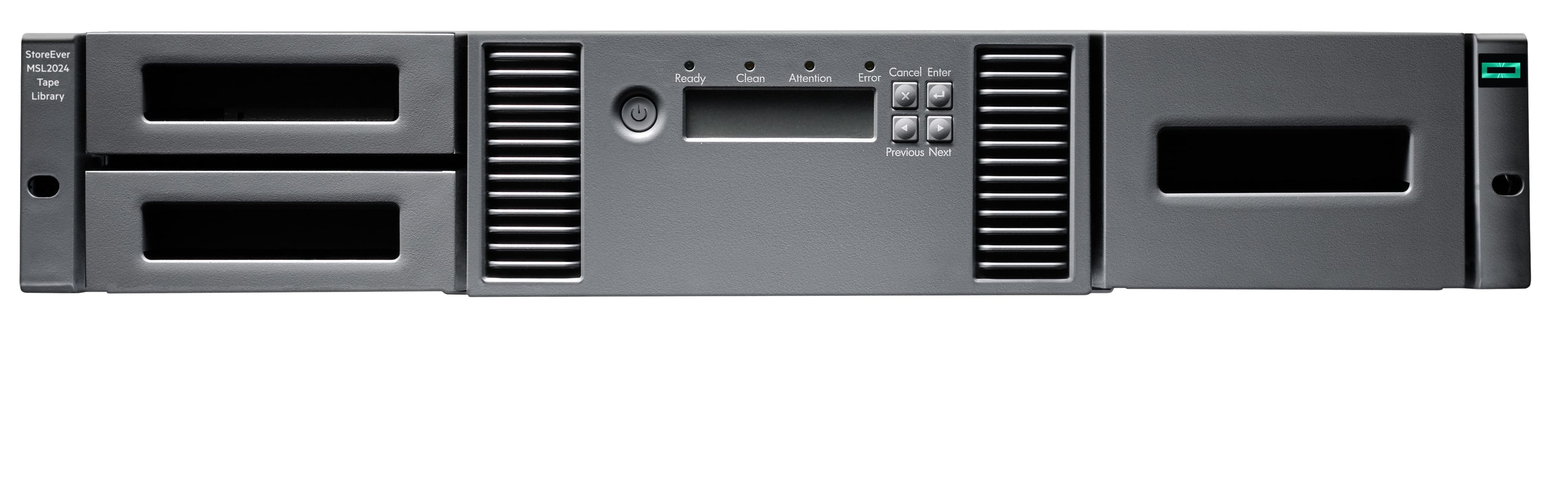 HPE Storage MSL2024 Tape Library 1x MSL LTO-9 Fibre Channel 15x LTO-9 45TB Data Cartridges -