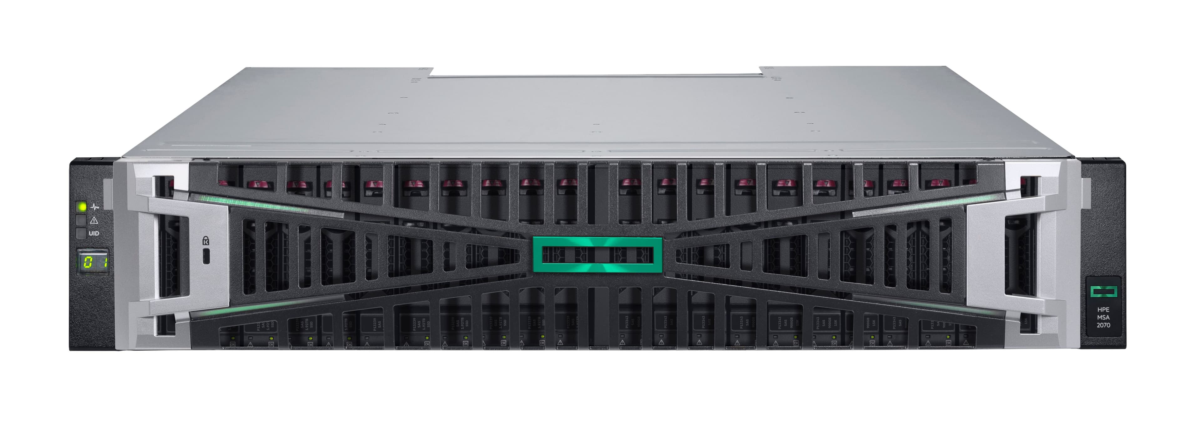 HPE MSA 2070 SFF 2x10/25GbE iSCSI 4-port Cntrl 12x3.84TB SSD 4x25Gb iSCSI XCVR 46TB Storage Array -