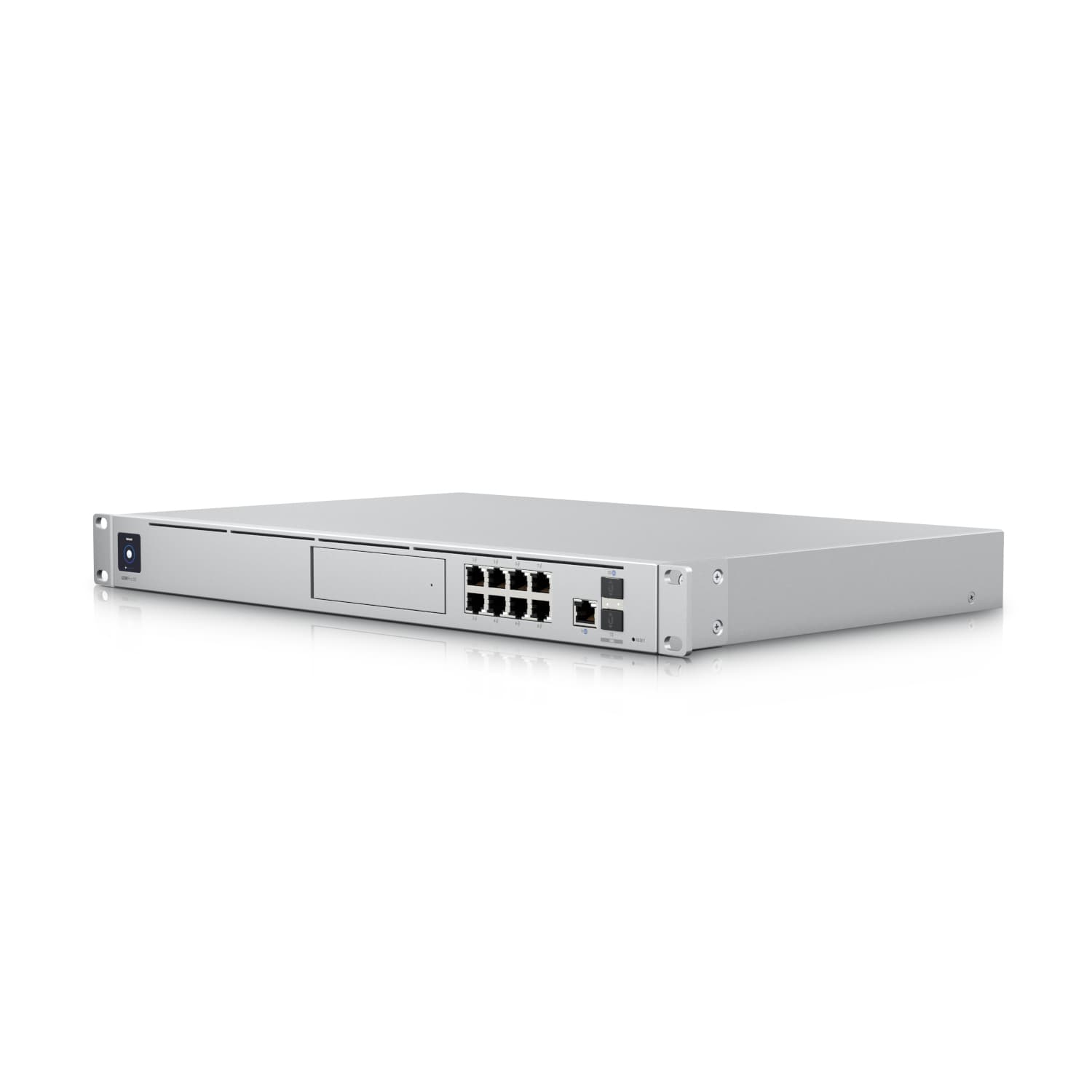 Switch Ubiquiti modelo UDM-SE - UniFi OS Console Dream Machine Special Edition, 8 puertos LAN RJ45 con POE, 1 LAN SFP+, 1 WAN 2.5G RJ45 y 1 WAN SFP+